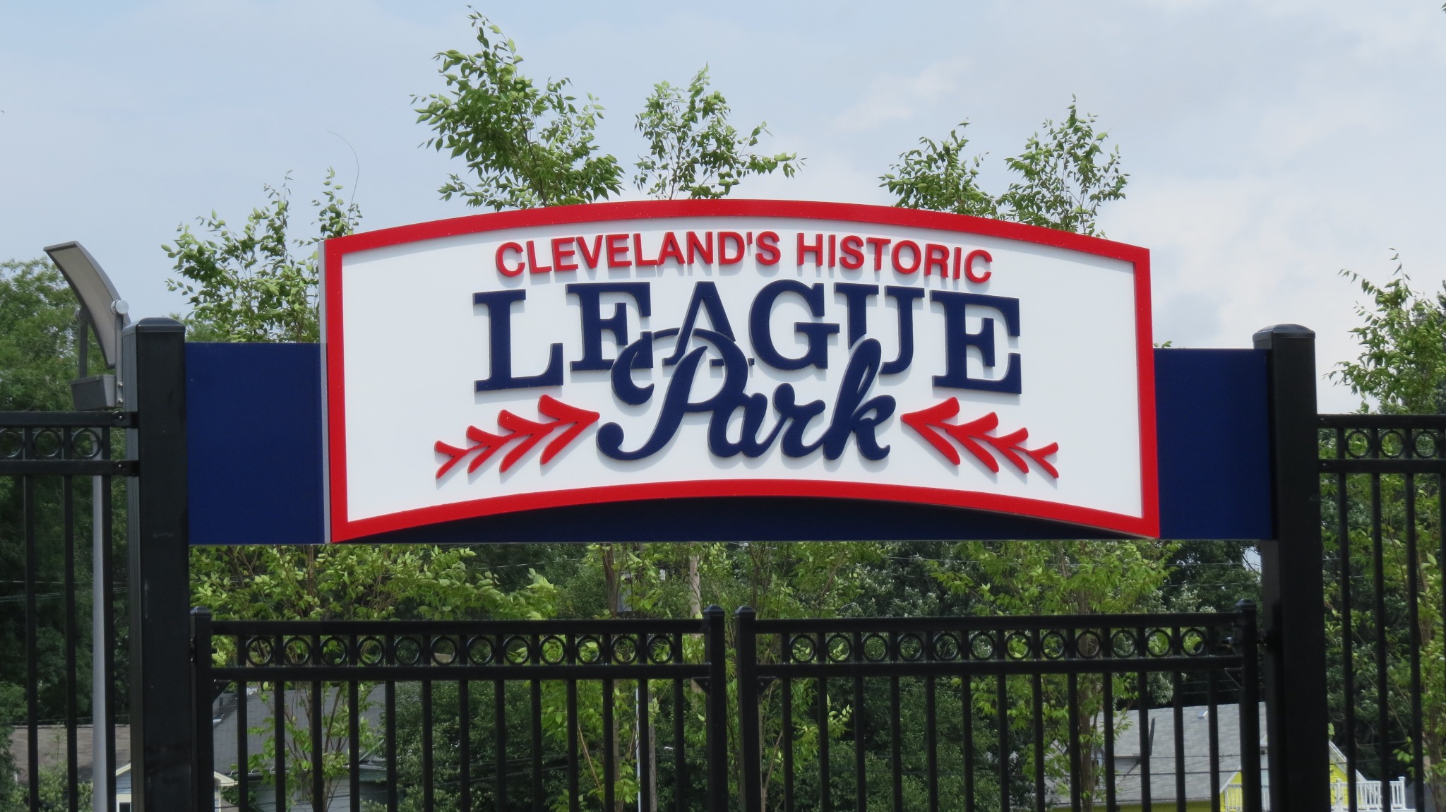 Cleveland's Historic League Park entrance sign