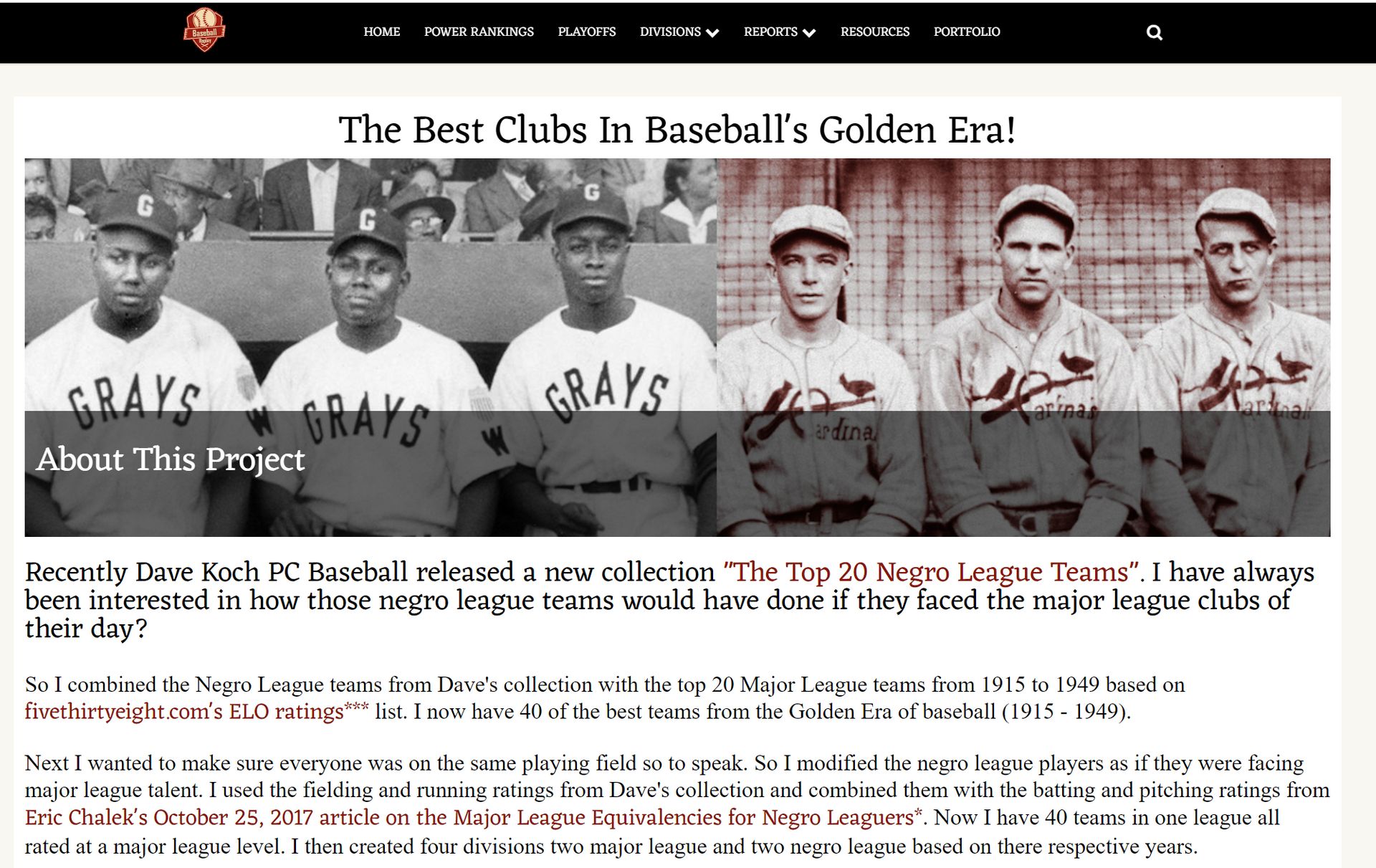 Best Clubs In Baseball's Golden Era website"